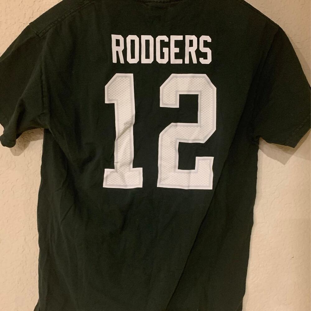 Aaron Rodgers Green Bay Packers Shirt Mens Medium M Green Football #12 Graphic